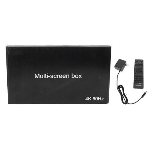 4K 60Hz HD Multiviewer with 3.5mm Output, 1 in 4 Out Quad Multi Viewer, Seamless er for Security Cameras, PCs, and Projectors