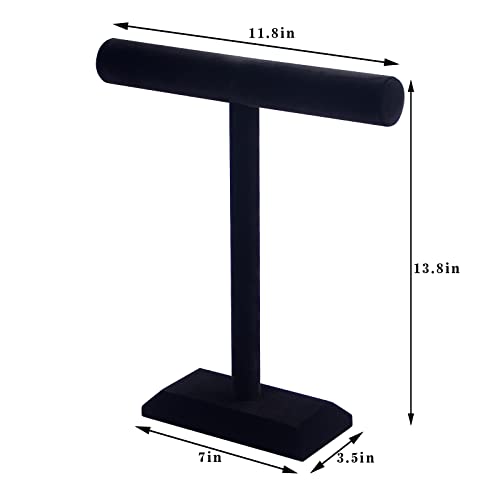 Necklace Holder,Black Velvet Jewelry Display Stand for Selling,13.8 Inches Tall Jewelry Holder.