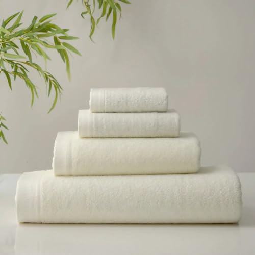 Image of Spread Spain Bamboo Towels for Bath, Towels for Bath Large Size, Bamboo Bath Towel High Absorbent & Soft, 360 GSM, 4pc Set Bath Towel for Men /Women