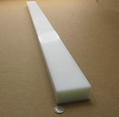 White HDPE (High Density Polyethylene) Rectangular Bar 1.50
