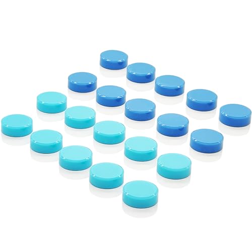 ZDZBLX Fridge Magnets, 20 PCS Strong Mini Magnet, Heavy Duty Craft Magnets, Blue Round Cute Magnet for Fridge Whiteboard