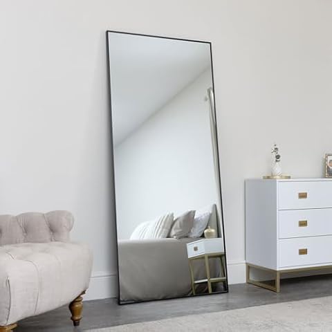 Melody Maison Large Black Floor Mirror Cover