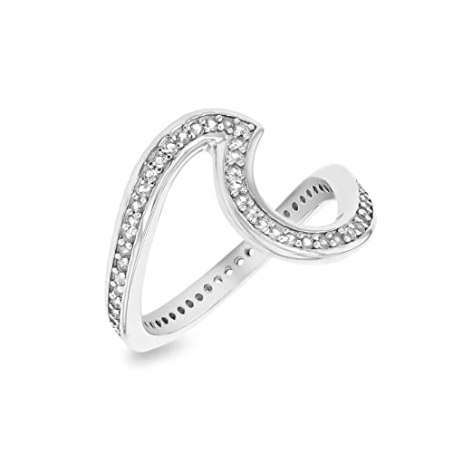 Bague femme en argent sterling plaqué rhodium, le cadeau idéal