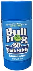 Bullfrog Quik Stick Sunscreen SPF 50 | Oxybenzone & Octinoxate Free | Broad Spectrum Moisturizing UVA/UVB, 1oz