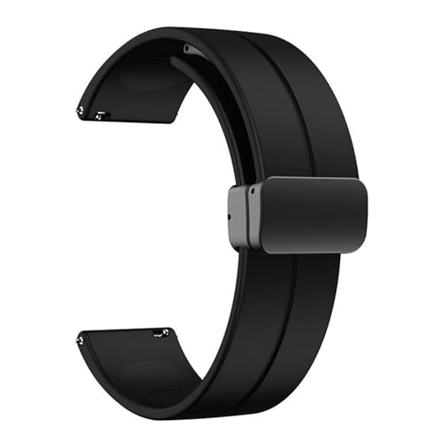 Image of LORENZ Silicone 22mm Replacement Watch Strap with Adjustable Magnetic Lock Feature