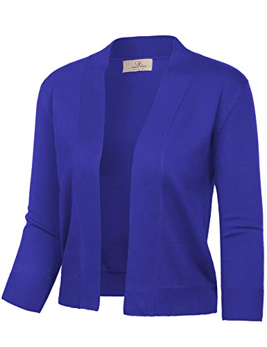 Image of GRACE KARIN Women Cardigan Sweaters Lightweight Knit Cropped Cardigans Trendy 3 /4 Sleeve Shrug Bolero S-3XL