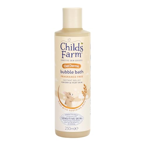 Childs Farm OatDerma Bubble Bath Fragrance Free Soothing Hydration for Sensitive Skin Baby 250ml