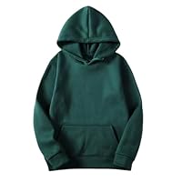 UHouse Sweat a Capuche Femme Sport Sweats Coton Décontracté Hoodie Automne Haut Leger Basique Pull avec Poche Sweat-Shirts Casaul Vetement Respirant Habit Vêtements Sportswear Streetwear Vert armée M