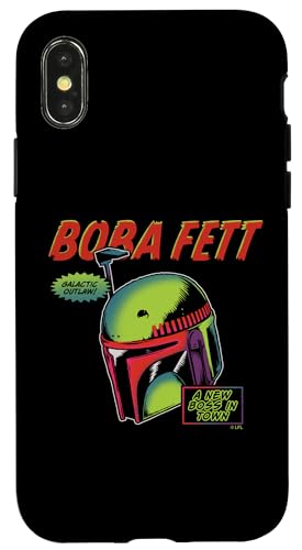 Coque iPhone XS Star Wars Boba Fett antichoc en silicone souple à bords surélevés