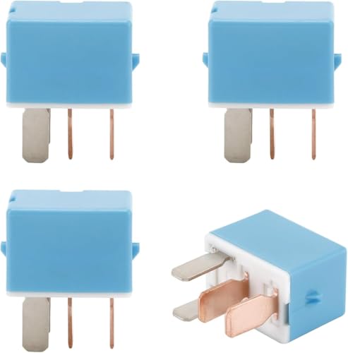 Yidcidu 4PCS Car AC Relay, 4 Pin Air Conditioning Compressor Regulator, Automatic Adjustment Conversion Circuit Controller, Compatible Replacement Part Number 90987-02027 (Blue)