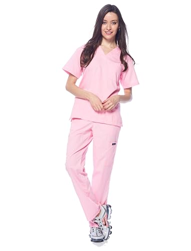 Image of Dagacci Scrubs Medical Uniform Women and Man Scrubs Set Medical Scrubs Top and Pants