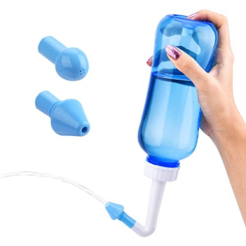 Neti Pot Sinus Rinse Bottle - 500Ml 17Oz Nasal Wash Bottle Nose Allergy Cleaner Pressure Nasal Irrigation System For Adult & Kid Nasal Care Bpa Free #TOP10