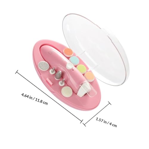 GOOHOCHY Lime à Ongles pour Bébé Portable 9 Têtes de Meulage Ajustables, Résine ABS, Capacité 300ma, Charge USB, pour Ongles en Déplacement – vue 2