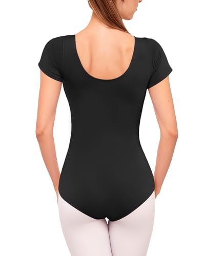 Image of Stelle Women's Ballet Leotard for Dance Scoop Neck Double Lined Bodysuit | Scoop neckline, Stretch fabric, Breathable, Comfort fit, Bodysuit, Ballet clothes, Dance class, Contemporary dance