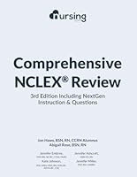 Comprehensive NCLEX Review: 3rd Edition Including NextGen Instructions & Questions: (2023 NCLEX® test plan, full-color, content + NCLEX® practice ... nursing cheat sheets) (Must-Have NCLEX Prep) B0CLPJ6FQV Book Cover