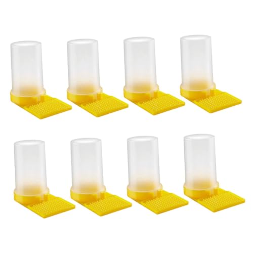 Healifty 8個 ビーフィーダー 蜂 ミツバチの庭のためのビーカップ水 ミツバチの給水カップ ミツバチの水飲みカップ ビーフードボウボトルフィーダー ミツバチ用の小さなカップ pp