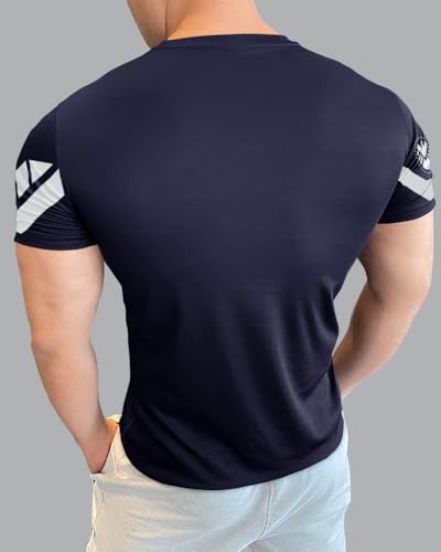Image of Noble Monk Men's Regular Fit T Shirt |Half Sleeves |Round Neck | Casual T-Shirt for Me