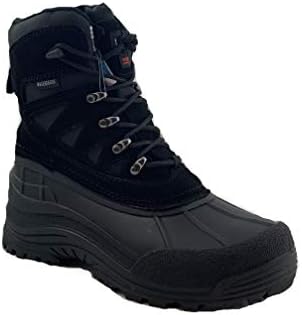 Labo Pro Men's Warm Winter Snow Boots Shoes Waterproof Insulated Lace UP 110ALP-BLACK-11