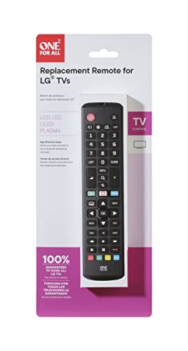 One For All Universal Replacement Learning Remote Control, Compatible Only With All Lg Televisions, Lcd, Led, Oled, Plasma, Urc4811 #TOP4