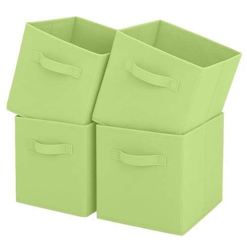 Pinkgarden Lot de 4 boîtes de rangement pliables en tissu avec poignées - Pour la maison, la chambre d'enfant, l'armoire et les jouets - 33 x 33 x 33 cm -...
