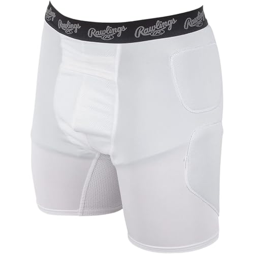 Rawlings Boys' Baseball Slider Shorts White
