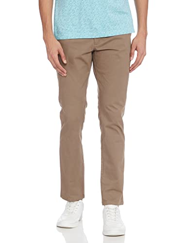 Image of Marks & Spencer Mens Solid Mid Rise Slim Fit Chinos