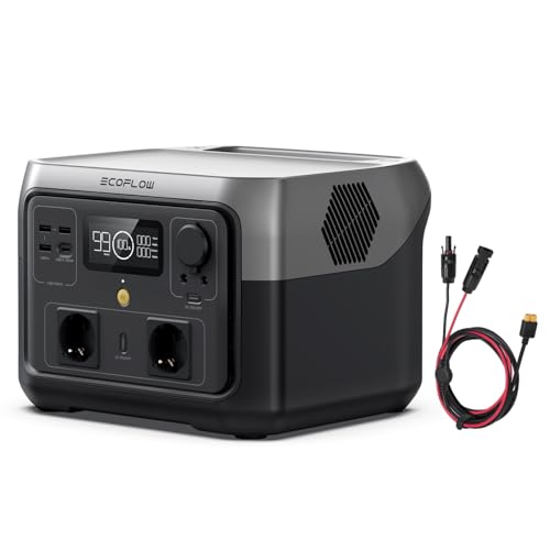 EF ECOFLOW RIVER 2 MAX mit XT60 Kabel 3.5M 512Wh Tragbare Powerstation, Solargenerator mit LiFeP04,...