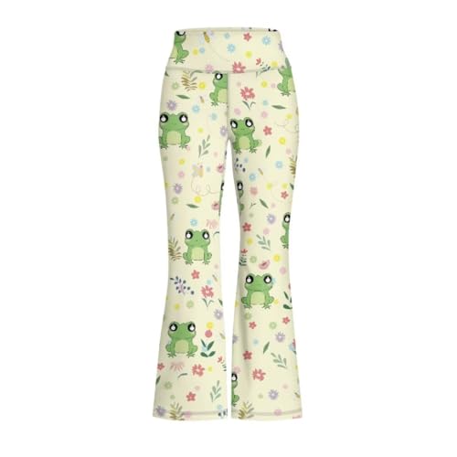 Image of Girls Flare Leggings 5-14T Cute Bell Bottoms for Girl Yoga Pants for Gym