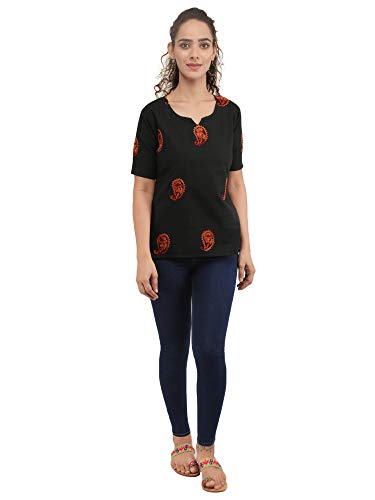 Image of QAZMI Women's Regular Kashmiri Embroidered Cotton