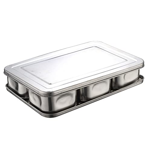 Cabilock ステンレス鋼調味料ボックス調味料キャニスターと蓋調味料スパイス塩砂糖胡椒調味料ため設定してサービング