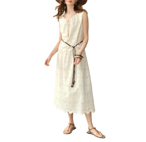 Ensemble débardeur et jupe midi pour femme tenue d'été