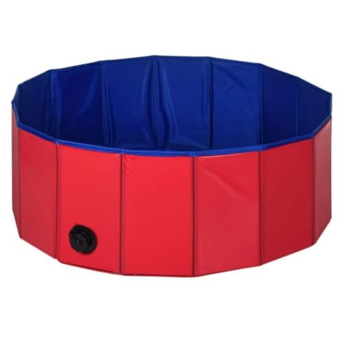 Pets Collection Piscina para Perros, diámetro 80 x 30 cm, Color Rojo