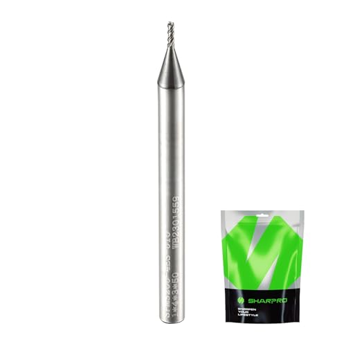 4mm Shank End Mill 1mm Cutting Dia. 4 Flutes AlCrN Coated Carbide Square CNC End Mills, Apply for Alloy Steel, Stainless Steel, and Various Cast Iron