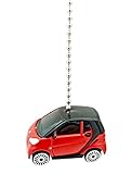 Mercedes Benz Diecast Car Ceiling Fan & Light Pull Ornament. (2016 SMART fortwo - Red Black)