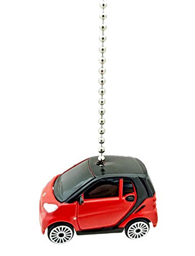 Maisto Smart Fortwo 1/64 Ceiling Fan Light Pull Ornaments (2016 SMART fortwo - Red Black)