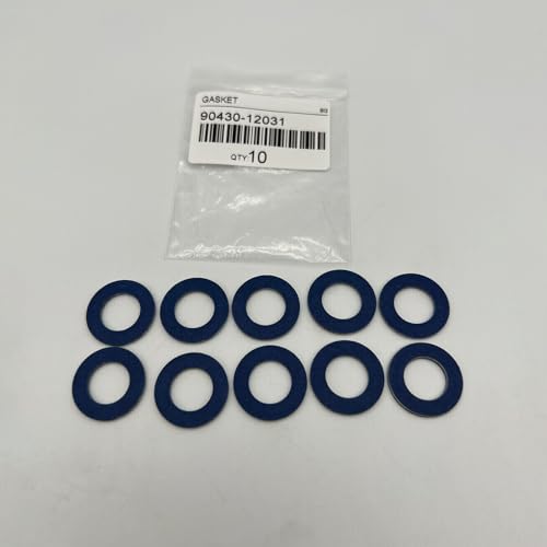 90430-12031 Aluminum Oil Drain Plug Gaskets Fits for Toyota Camry 4Runner/Lexus/Scion Crush Washer Seals(10Pcs) Replaces#9043012031 90430-12028 095-156 65394