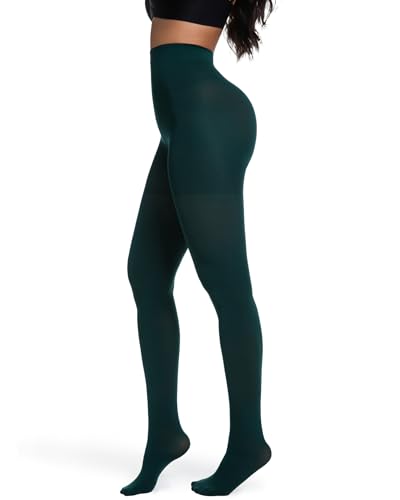 Image of Citystl 2 Pack Black Tights for Women, 60D Opaque Control Top Pantyhose