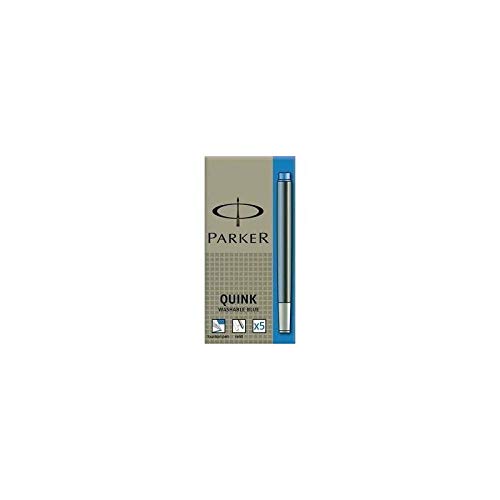 PARKER LOT de 20 Cartouches pour stylo à plume encre bleu effaçable QUINK en étui de 5