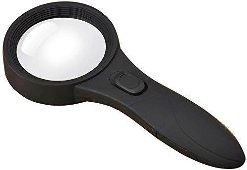 Loupe LED lumière fort grossissement noir outil de bureau portatif