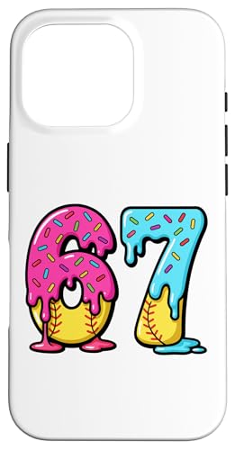 67 Ice Cream Drip Softball Gen Alpha Slang Six Seven Meme X}zP[X iPhone 16 Pro p