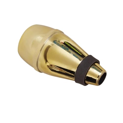 YIJU Surdina reta para silenciador de som de trompete, acessório de fácil instalação, surdina de prática de trompete BB para músicos de palco, Ouro