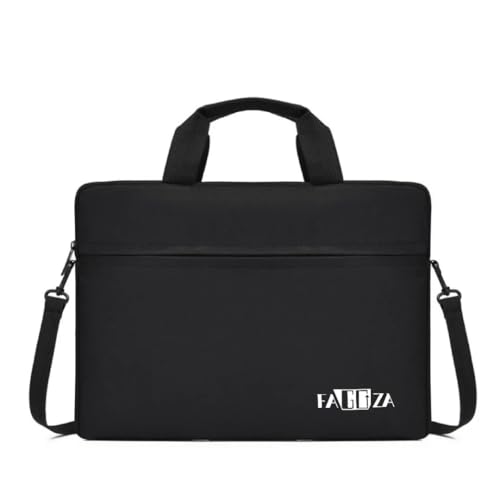 Fagoza Laptop Sleeve Bag, Messenger Bag, Slim Shoulder Bag for Tablet, Sleek Design 15.6, Durable Water-Repellent Fabric Briefcase (Black)