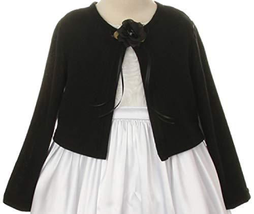 Little Girls Faux Cashmere Sweater Flower Girl Bolero Jacket Cover 2-124