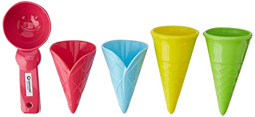Spielstabil Ice Cream Duo in net - 4 Plastic Cones & Scooper