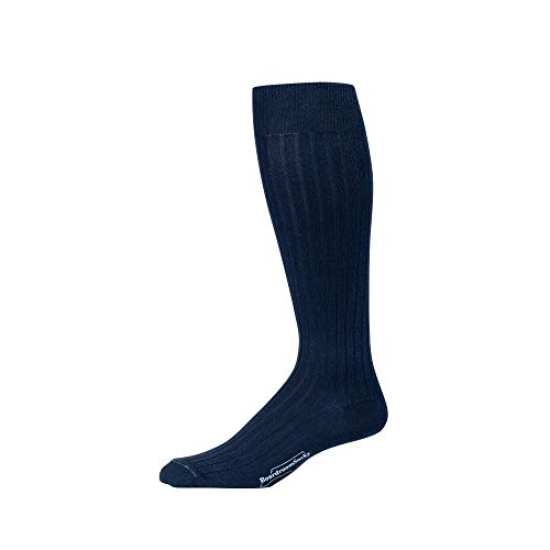 Big and Tall Socks, Cotton Dress Socks Over-the-Calf Ribbed