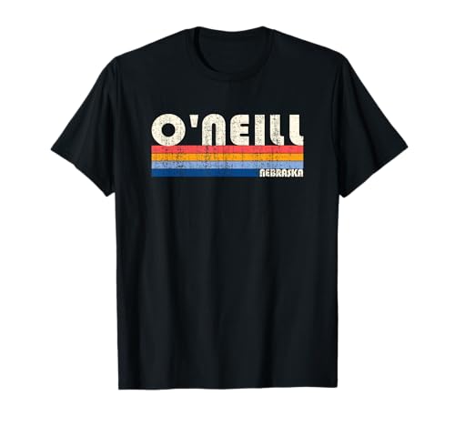 Vintage Retro 70s 80s Style Hometown of O'Neill, NE T-Shirt