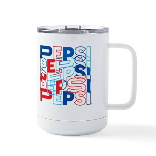 Taza de viaje aislada de acero inoxidable 15 oz Pepsi miniatura 1