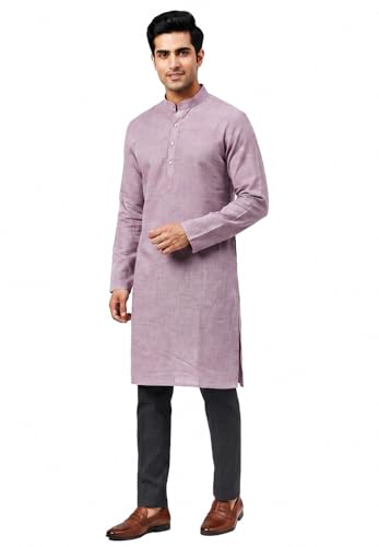Image of Men's Traditional Ethnic Kurta Long Solid Casual