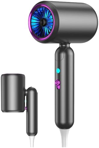 Secador de pelo plegable, tres ajustes de temperatura, doble cuid...