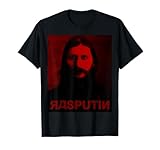 andrea tristano Grigori Yefimovich Rasputin Portrait Dark Red Black Art tee T-Shirt, Small